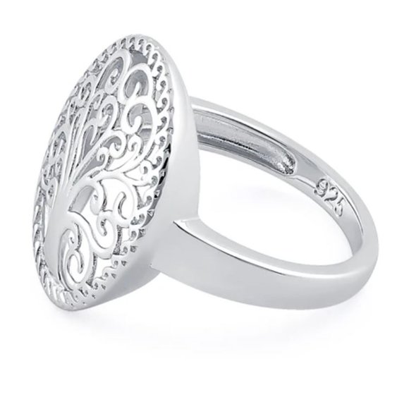 925 STERLING SILVER Large Tree Of Life Ring - Picture 13 of 15